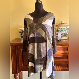 Alfani, XL, Long Sleeve Shirt, Colors-Green,Black,Gray,White, Stretch Material